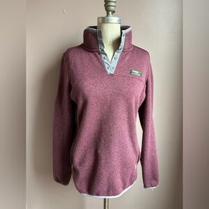 L.L.Bean Sweater Snap Fleece Pullover Women’s Small